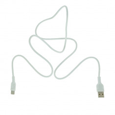 Cablu cu conectori USB-A tata la USB-C tata, XO NB212 82773, incarcare, transfer date, 2.1A, lungime 100cm, alb