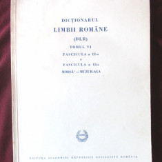 DICTIONARUL LIMBII ROMANE (DLR) - Tomul VI, Fascicula 12 si 13- Academia Romana