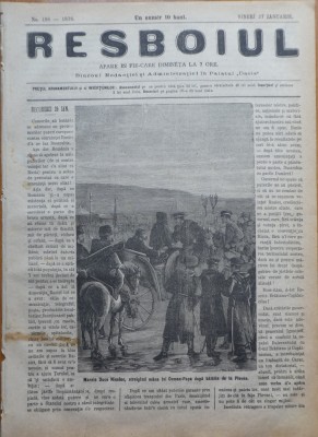 Ziarul Resboiul, nr. 188, 1878; Ducele Nicolae strangand mana lui Osman Pasa foto
