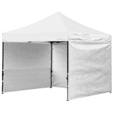 Cort tip pavilion cu 3 pereti laterali, structura solida otel si acoperis impermeabil PVC, 3x3 m cu inaltime reglabila, alb Household NewTrend