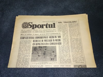 ZIARUL SPORTUL 14 MAI 1983 ROMANIA CEHOSLOVACIA foto