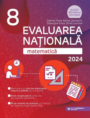 Matematică. Evaluarea Naţională 2024. Clasa a VIII-a foto
