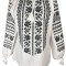 Bluza dama O25 alb crystal/negru marimea S