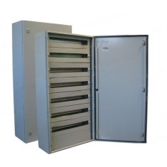Tablou electric 1200x600x250mm 156 module cofret dulap cabinet metalic modular 6 randuri x 26 module IP66 aparent cu plastroane sina DIN pentru montaj