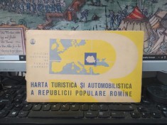Harta turistică și automobilistică a Republicii Populare Rom&icirc;ne Rom&acirc;ne Rom&acirc;nia, Oficiul Național de Turism Carpați, București 1960 013