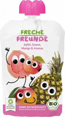 Piure de mere, guava, mango si ananas eco 100g Erdbar foto