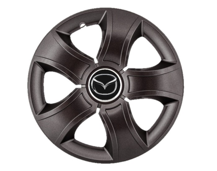 Set 4 capace roti Bis Negru R15 pentru gama auto Mazda