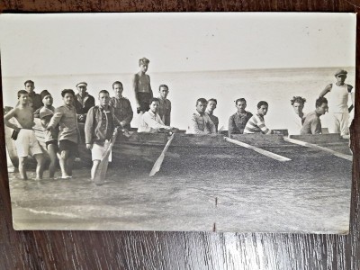 Fotografie tip Carte Postala, plimbare cu barca, interbelica, necirculata foto