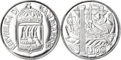 San Marino 1973 - 5 lire UNC foto