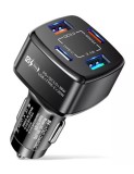 Incarcator auto 12-24V Fast Charge cu port PD 20W si QC3.0 18W - BK365-BLACK, Xenon Bright