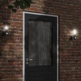 VidaXL Lămpi exterioare de perete cu senzori, 2 buc., negru, oțel inox