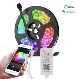 Kit banda LED RGB SMART control Amazon Alexa și Google Assistant 5 metri