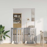 vidaXL Țarc pliabil pentru animale de companie 4 pcs Sonoma gri 8005984