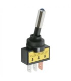Comutator cu brat 1 circuit 20A 12V OFF-ON LED albastru cu retinere, Oem