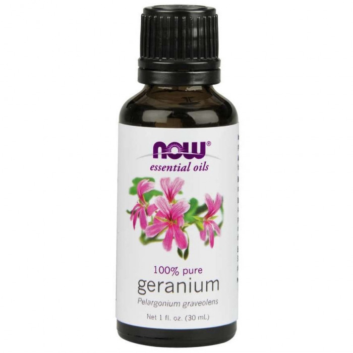 Ulei esential de geranium Now Foods, 30 ml