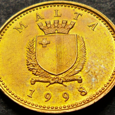 Moneda 1 CENT - MALTA, anul 1998 * cod 4992 B = A.UNC