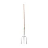 Furca balegar 4 coarne coada lemn frasin gradina otel forjat manual 135cm asternut paie