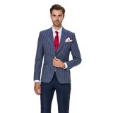 Sacou barbati casual albastru slim S020, 46