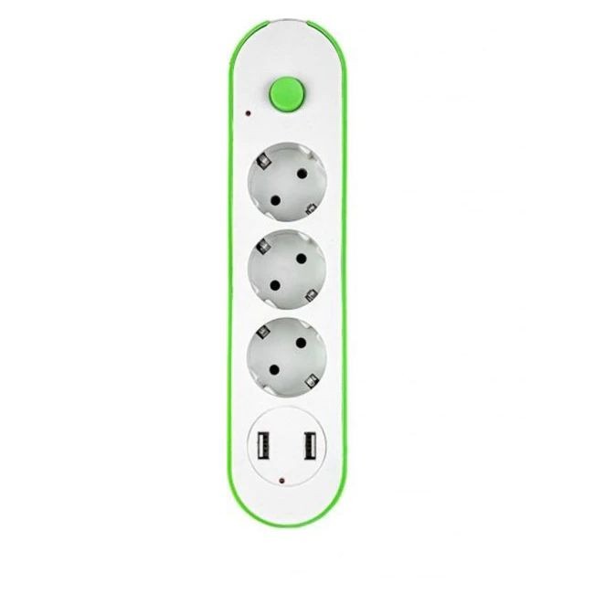 Prelungitor 3 prize, 2 USB, 5m