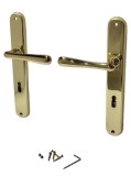 Set manere pentru usa Elegant BB 08/072, finisaj auriu, cu placuta lunga