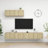 vidaXL Comode TV, 3 buc., stejar sonoma, PAL