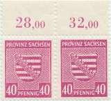 1945, 40 Pfennig - Stema Saxoniei - Ocupația sovietică &icirc;n Saxonia - Germania, Nestampilat