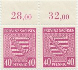 1945, 40 Pfennig - Stema Saxoniei - Ocupația sovietică &icirc;n Saxonia - Germania, Nestampilat