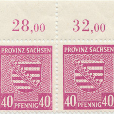 1945, 40 Pfennig - Stema Saxoniei - Ocupația sovietică în Saxonia - Germania