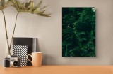 Tablou Canvas, "Verde viu &icirc;n umbra dimineții", Verde, Frunziș, Natural, Textură, Abundență, &Icirc;ntunecat, Organic, Viu, 26 x 39 cm, CMCLASS