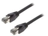 Patch cord S/FTP Cat 8.1 RJ45, 0,5 m, negru