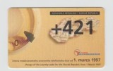 bnk card Cartele telefonice - Slovacia - Slovensk&eacute; Telekomunik&aacute;cie, Seria: A Series - Public Cards - Order number SR +421 - Pen:A 60A, 01/97 ST