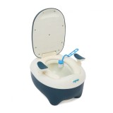 Cumpara ieftin Olita copii U-Grow albastra, cu manere, sezut moale, anti-alunecare, detasabila