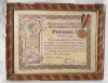 DIPLOMA si Medalie PREMIUL 1 MEDALIA DE AUR pt rezultate la invatatura anul 1935