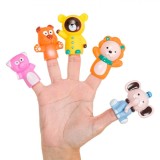 Jucării Teatru de Păpuși, Finger Puppet, Animale Sălbatice, Set 5 Bucăți, Multicolor, Oem