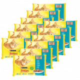 Cumpara ieftin Friskies hrană pentru pisici la plic - somon, ton, sardine și peşte cod &icirc;n sos 12 x (4 x 85 g)