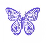 Cumpara ieftin Sticker decorativ Fluture, Albastru, 60 cm, 1158ST-10, animale si pasari, Oem