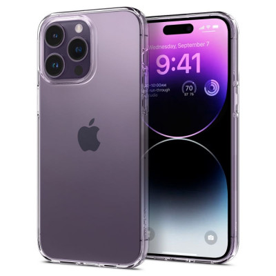 Husa Spigen Cristal Lichid1 pentru Apple iPhone 14 Pro Max Transparent foto