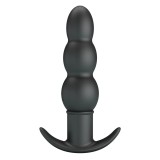 Vibator Anal Aeaeas, 10 Moduri Vibratii, Silicon, Negru, 11 cm