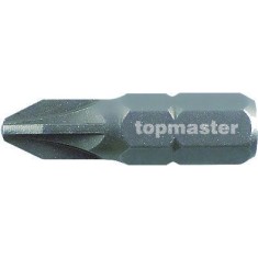 Bit cruce pozidrive PZ3 x 25 mm SVCM prindere 1/4&amp;quot; set 2 bucati Topmaster Profesional