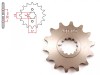 Pinion Transmisie Fata Moto 420/14T Revo - Fara Gaurire, Dinte 17/20.2mm