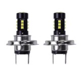 Set 2 becuri auto LED H7, 12V, 15 LED SMD, 80W set, Lumina alba 6000K, BZRSH, 8000Lm, IPF