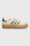 adidas Originals sneakers din piele &icirc;ntoarsă Gazelle Bold culoarea bej, ID7056