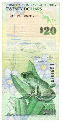 Bermuda 20 Dolari 2009 P-60a Seria 151981 foto