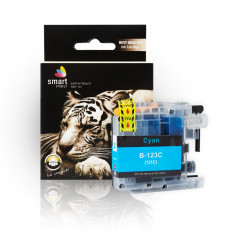 Cartus de imprimante inkjet pentru Brother , LC123C , cyan , 10 ml , Smart Print