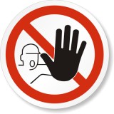 Etichetă de siguranță de interzicere