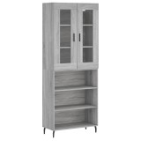 Cumpara ieftin Dulap inalt, gri sonoma, 69,5x34x180 cm, lemn compozit