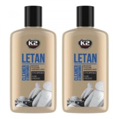 Pachet 2 x crema curatare si intretinere piele auto K2 Letan 250 ML foto
