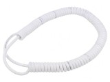 Cablu spiralat neecranat alb 300V 0,5m-2m