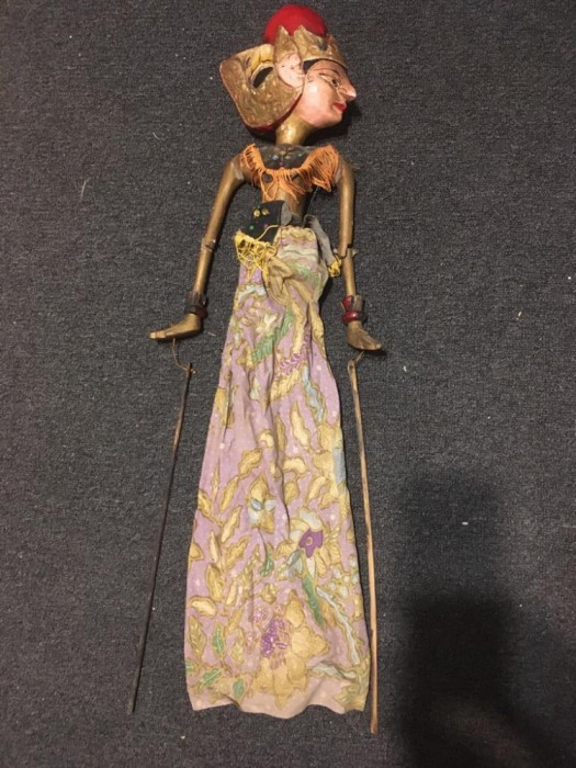 Marioneta veche de lemn, zeita, Indonezia Java, 70 cm