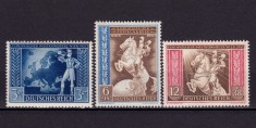 ✅ ( S44 ) Germania Reich 1942 &quot; Congresul European al Postei Viena &quot; serie completa Michel 820/822 , MNH